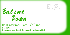 balint popa business card